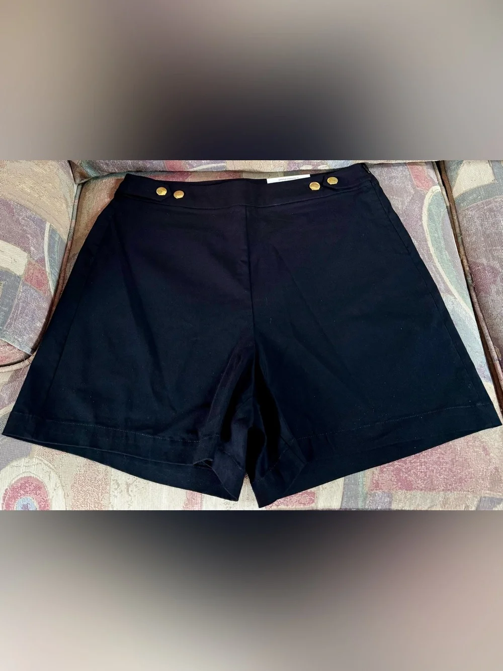 INC International Concepts Black Dress Shorts with Button Detailing; Sz 14; NWT!